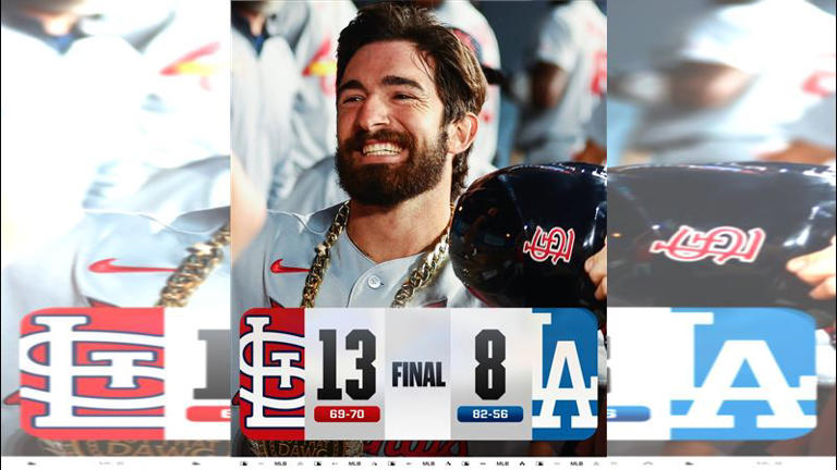 道奇8：13慘敗紅雀。（圖／翻攝自X平台 @MLB）